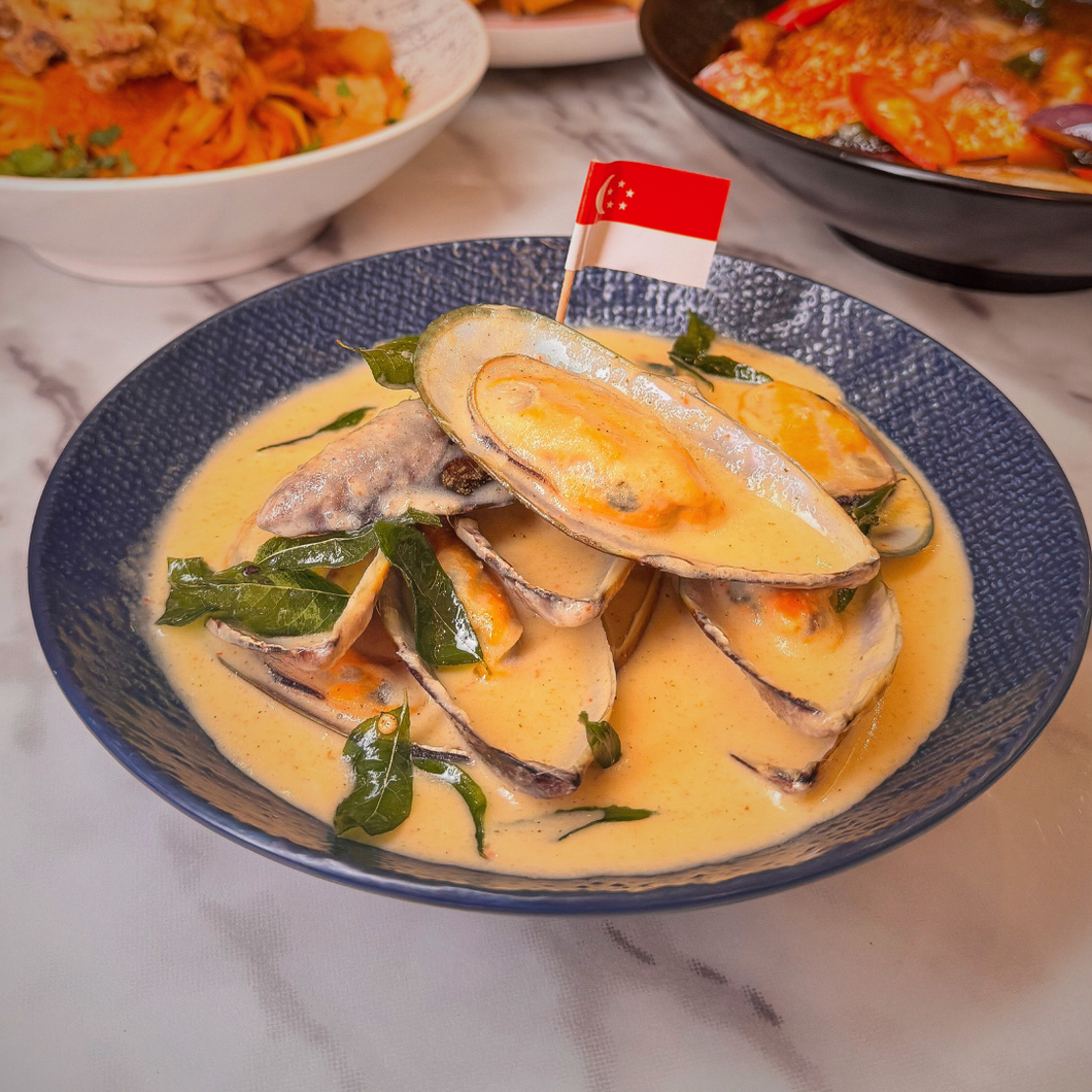 White Curry Mussels